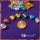 Beads: 144 Acrylic Heart Shaped Facet Cut Beads