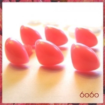 6pcs 12mm PINK Triangular Plastic noses, Safety noses, Animal Noses