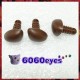 3pcs 15mm BROWN Triangular Plastic noses, Safety noses, Animal Noses