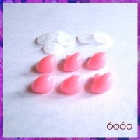6pcs 15mm PINK Triangular Plastic noses, Safety noses, Animal Noses