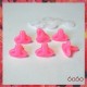 6pcs 18mm PINK Cat-Style Plastic noses, Safety noses, Animal Noses