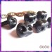 6pcs 20mm BLACK Bear/Dog Plastic noses, Safety noses, Animal Noses