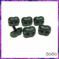 6pcs 25mm BLACK Bear/Dog Plastic noses, Safety noses, Animal Noses