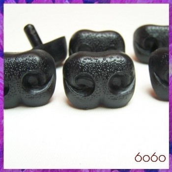 6pcs 30mm BLACK Bear/Dog Plastic noses, Safety noses, Animal Noses