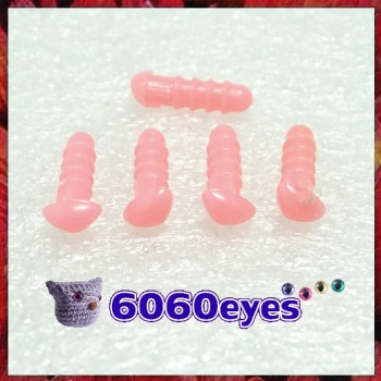 5pcs 6mm PINK Triangular Plastic noses, Safety noses, Animal Noses