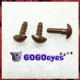 3pcs 9mm Brown Triangular Plastic noses, Safety noses, Animal Noses