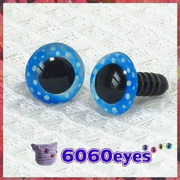 Plastic Safety Eyes - 21mm Blue - 4 Pairs