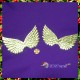 Angel Wings: 4 3/4 Inch (120.65mm) Gold Embossed Wing (Set of 2)