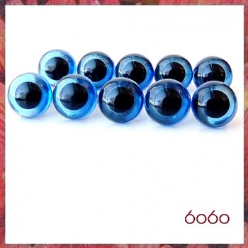 5 PAIRS 10.5mm Transparent Blue Plastic eyes, Safety eyes, Animal Eyes, Round eyes