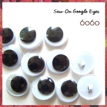 5 PAIRS 10mm Plastic Googly eyes, Sew On eyes, Animal Eyes, Round eyes