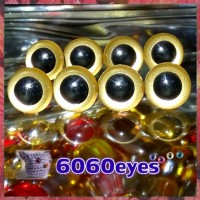 4 PAIRS 13.5mm Gold Plastic eyes, Safety eyes, Animal Eyes, Round eyes