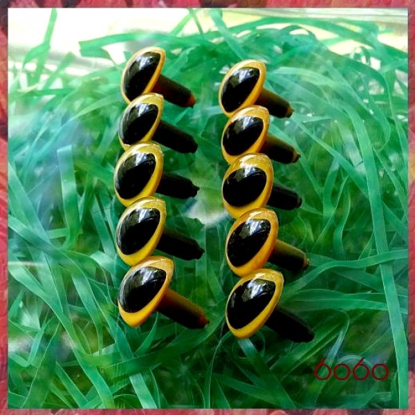 5 Pairs 12mm Hand Painted PEARLTALLIC Plastic Cat eyes, Safety eyes, Animal  Eyes, Round eyes