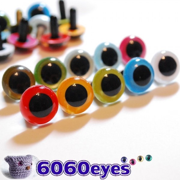 10 PAIRS 18mm Mixed Color Plastic eyes, Safety eyes, Animal Eyes