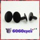 2 PAIRS 22mm Black Oval Plastic eyes, Safety eyes, Animal Eyes