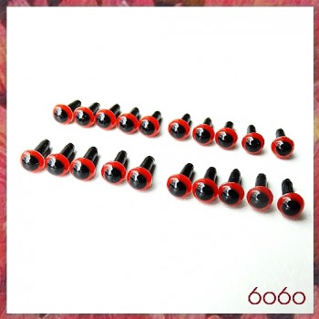 10 Pairs 4.5mm RED eyes