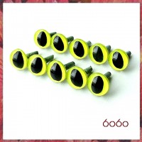 5 Pairs 9mm TRANSPARENT YELLOW Plastic Cat eyes, Safety eyes, Animal Eyes,  Round eyes