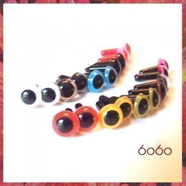 15mm Hand Painted Pearl-tallic Safety Eyes Plastic Eyes Your Choice of  Colors 5 PAIRS 