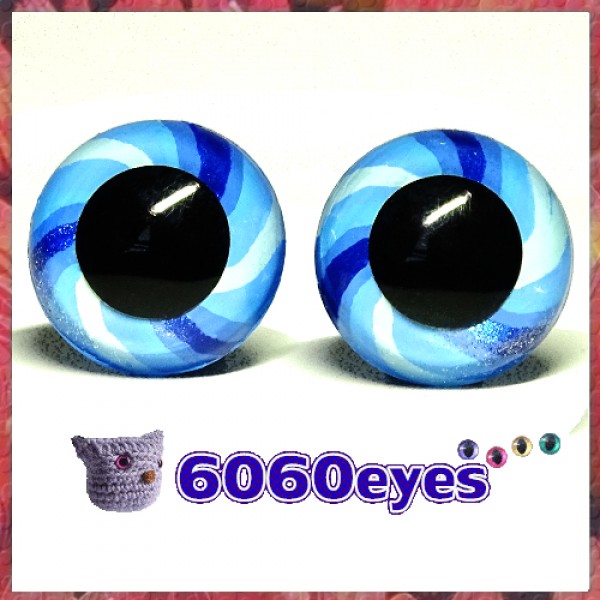 Plastic Safety Eyes - 21mm Blue - 4 Pairs