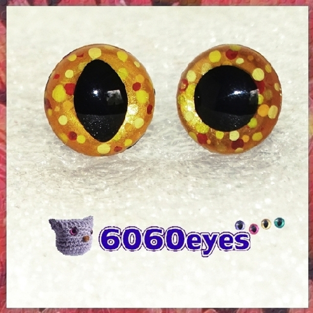 8 PAIRS 15mm Mixed Colors Printed Plastic Glue-on eyes, Craft eyes, Animal  Eyes, Round eyes