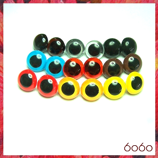 5 Pairs 18mm Hand Painted PEARLTALLIC Plastic Cat eyes, Safety