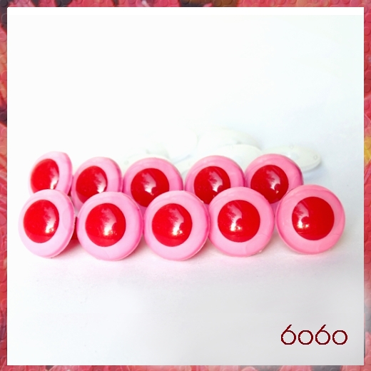 12 Mm Red / Pink Albino Eyes for Amigurumi Animal Eyes Plastic