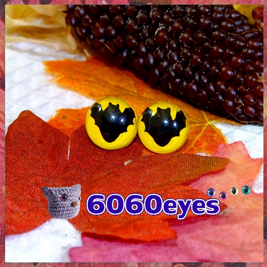 3 Pairs 9 mm ZOMBIE / GHOST Plastic eyes, Safety eyes, Animal Eyes