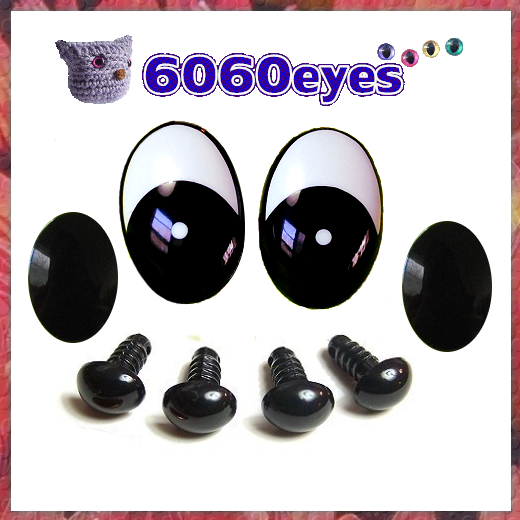 1 PAIR 42mm Comical Plastic eyes, Safety eyes, Animal Eyes, Round eyes
